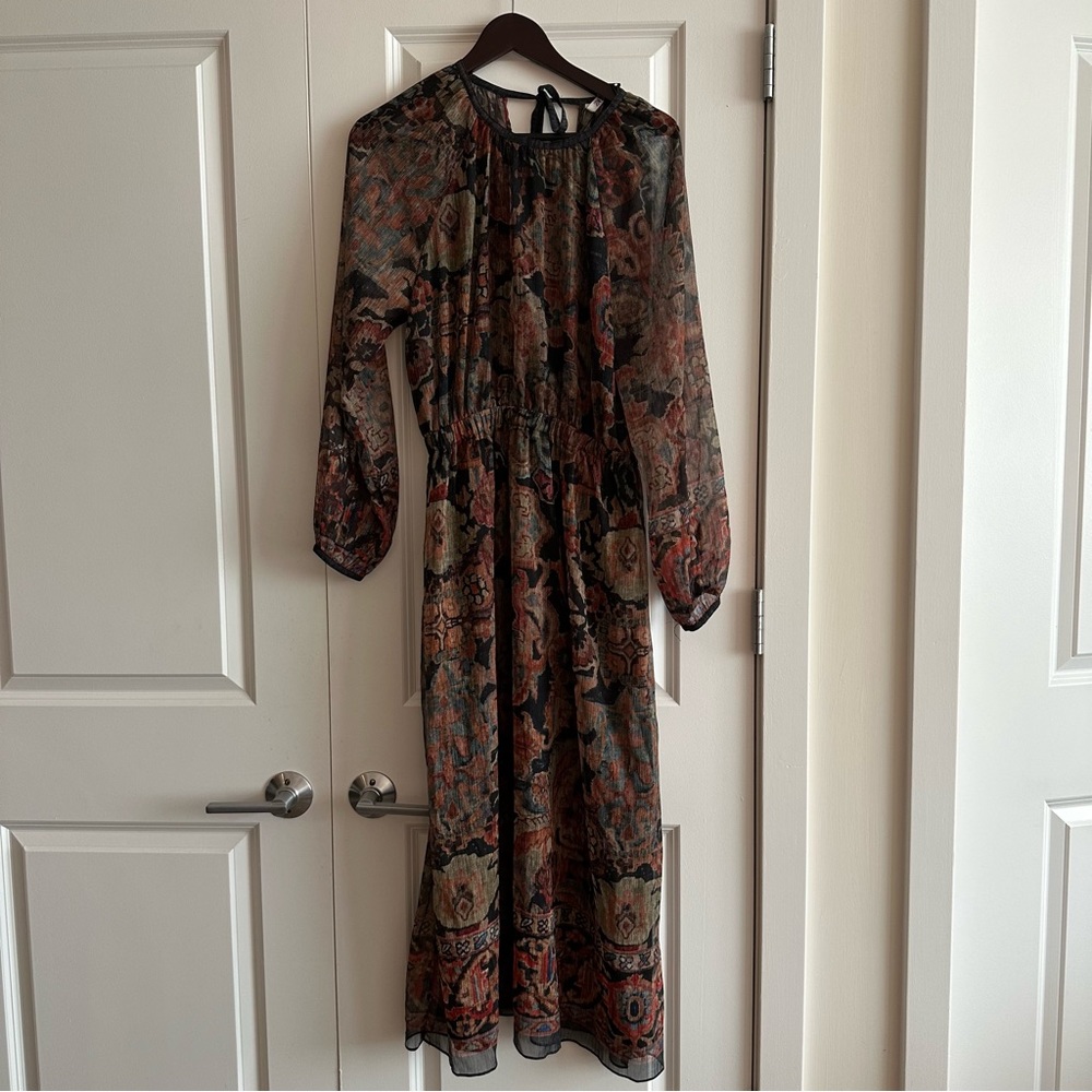 NWT Zara Paisley Peasant Dress